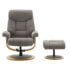 Sorrento Charcoal Lille Recliner & Footstool
