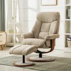 Sorrento Charcoal Lille Recliner & Footstool