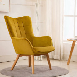 Kayla Yellow Fabric Chair