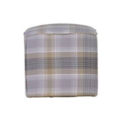 Cube Footstool Yellow Striped