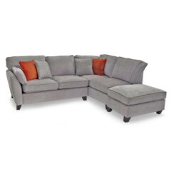 Cantrell rh Corner Sofa - Silver