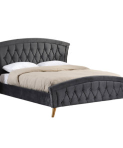 Kingston Dark Grey Fabric Bed