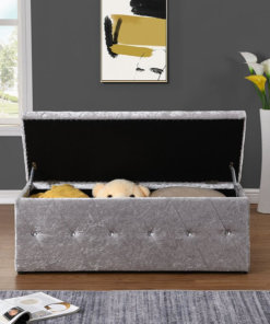 Crushed Silver Blanket Box