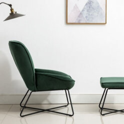 Teagan Green Chair & Footstool