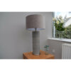Taupe Table Lamp with Taupe Velvet Shade