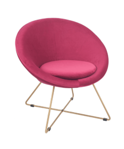 Raspberry Velvet Retro Chair
