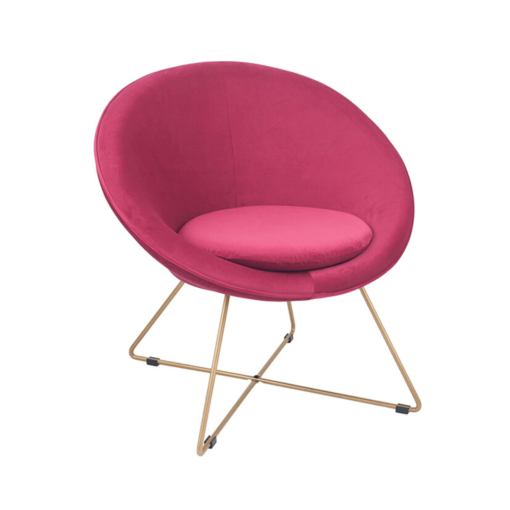 Raspberry Velvet Retro Chair