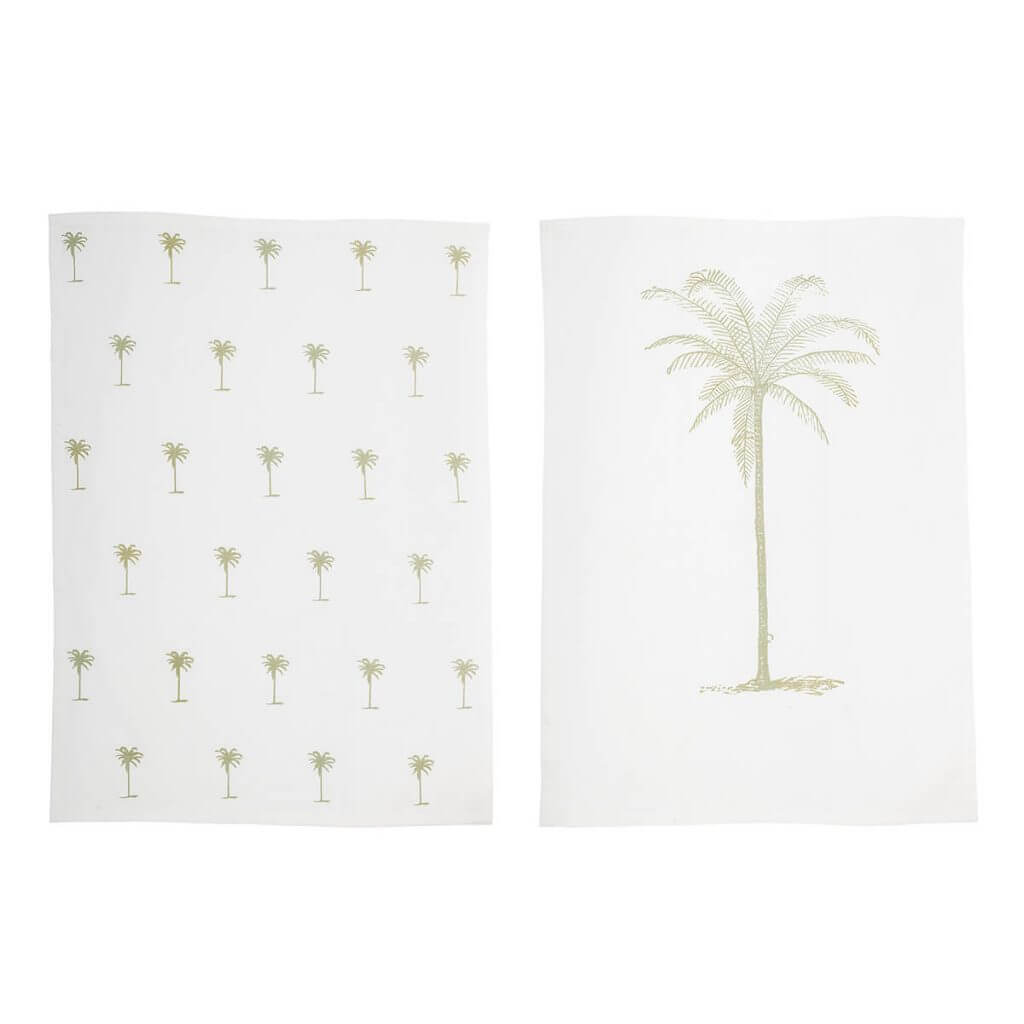 Palm Tree Tea Towel Set
