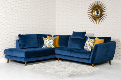 Helsinki Blue Corner Sofa