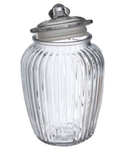 Large Clear Glass Storage Jar