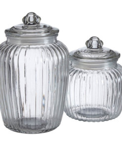 Large Clear Glass Storage Jar