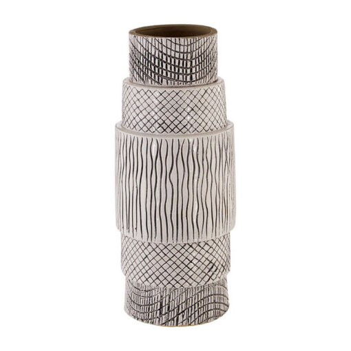 Mono Earthenware Vase Black/White