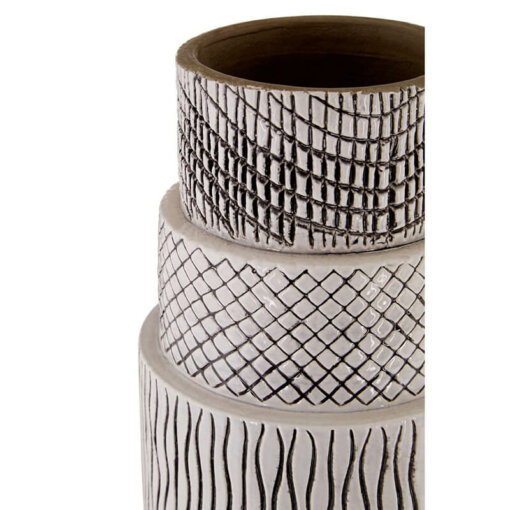 Mono Earthenware Vase Black/White