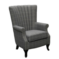 1510 Grey Stripe Armchair