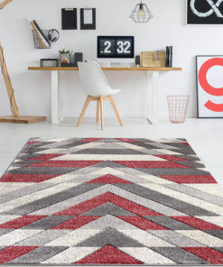 Asher Grey Red Rug