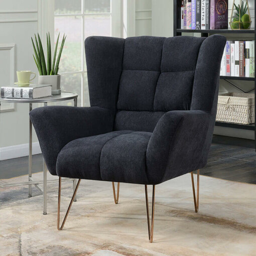 Lacy Dark Grey Armchair