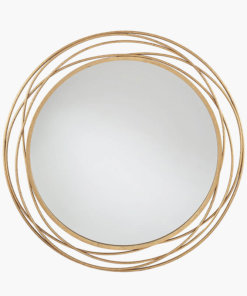 Antique Gold Round Wall Mirror