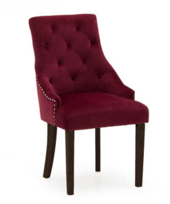 Hobbs Velvet Crimson Wenge Dining Chair