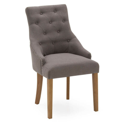 Hobbs Grey Linen Dining Chair