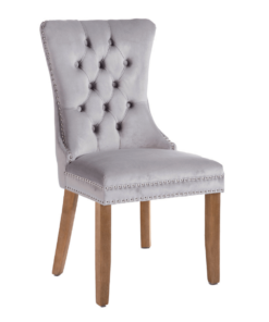 Kacey Dining Chair Grey Velvet