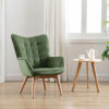 Kayla Viola Green Fabric Chair