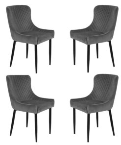 Talia Grey Velvet Chair