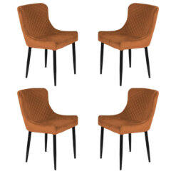 Talia Orange Velvet Chair