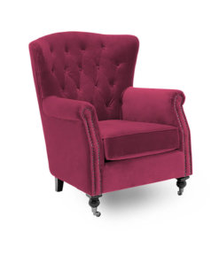 Darby Berry Wingback Chair