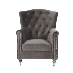 Darby Mink Wingback Chair