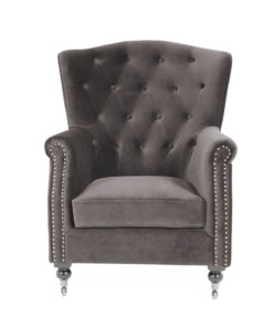 Darby Mink Wingback Chair