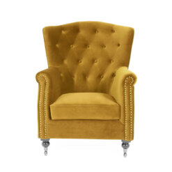 Darby Mustard Wingback Chair