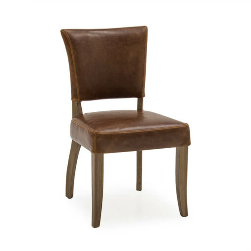 Duke Tan Brown Leather Dining Chair