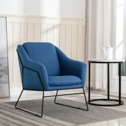 Karl Woven Blue Accent Chair