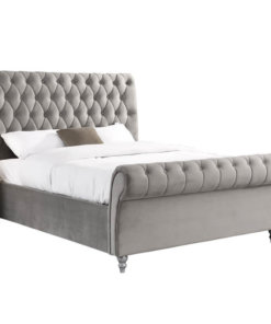 Kilkenny Silver Fabric Bed Frame
