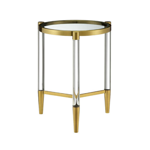 Marissa Gold Round Lamp Table