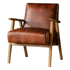 Neyland Armchair Vintage Brown Leather