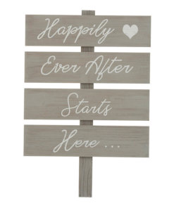 Placard Happily Wood