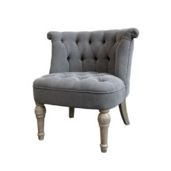 French Linen Fabric Armchair