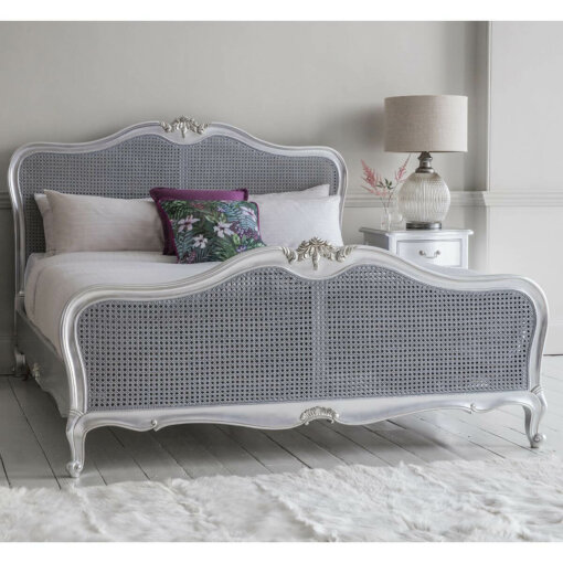 Chic Cane 5FT Silver Bed Frame