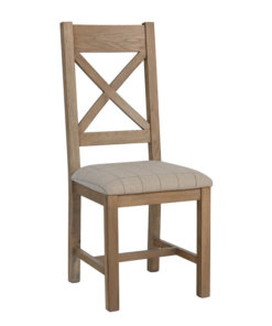 Hossegor Cross Back Natural Check Dining Chair
