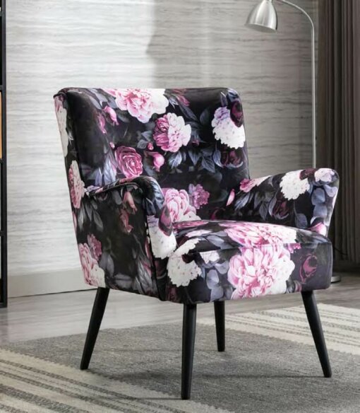 Mario Pink Floral Armchair