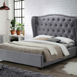 Lauren Grey Fabric Bed Frame