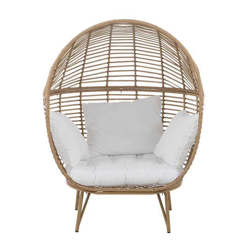 Oval Steel Natural Lounge Chair