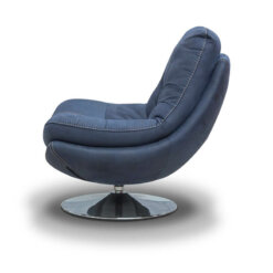 Axis Denim Blue Swivel Chair