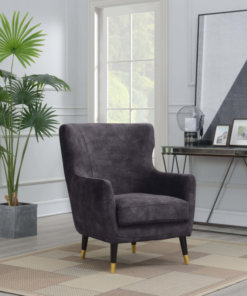 Pippa Dark Grey Fabric Armchair