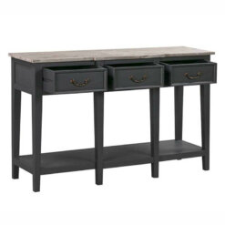 Tannery Off Black Console Table