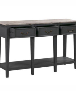 Tannery Off Black Console Table