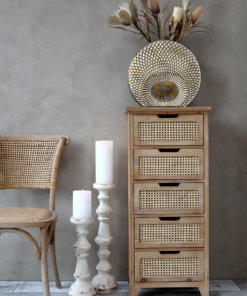 French Wicker Chest of Drawers