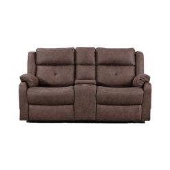 Casey Brown Console 2 Seater Sofa