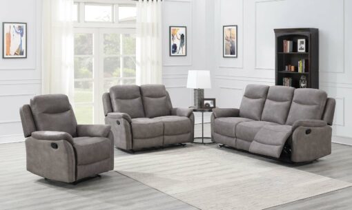 Evan Grey Recliner Sofa